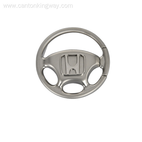 Car Steering Wheel Zinc Alloy Metal Keychain